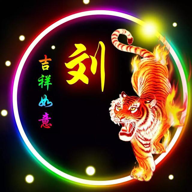 刘氏生肖头像虎
