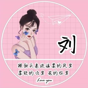 刘字头像女图片